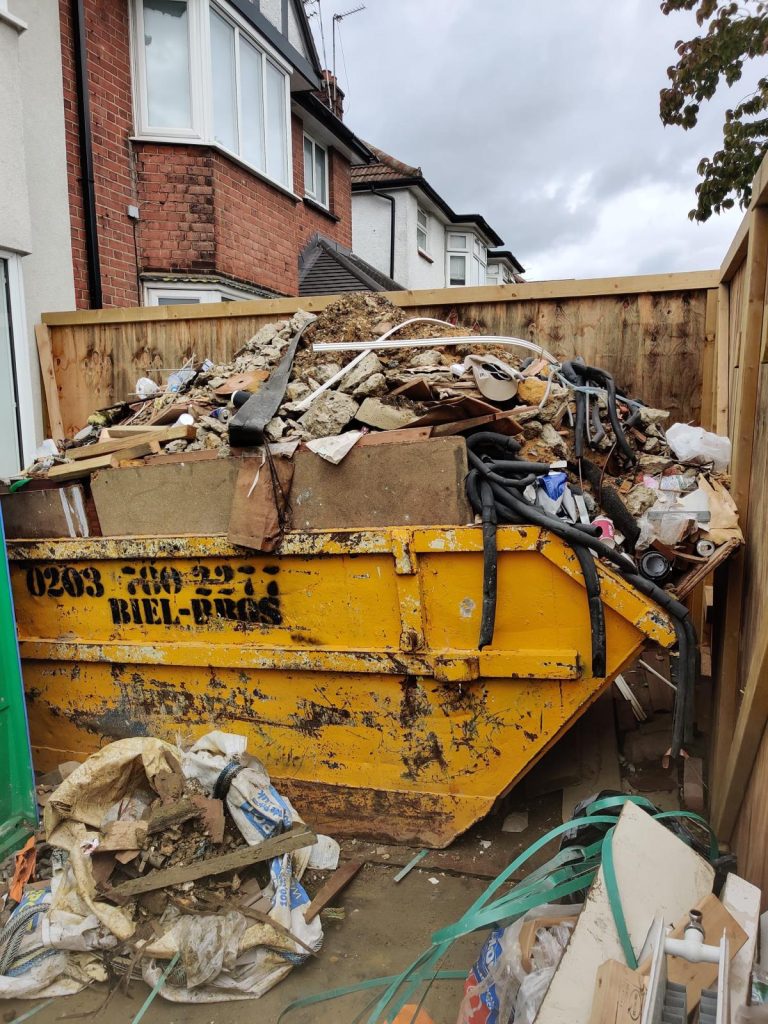 blocking access to a skip hire