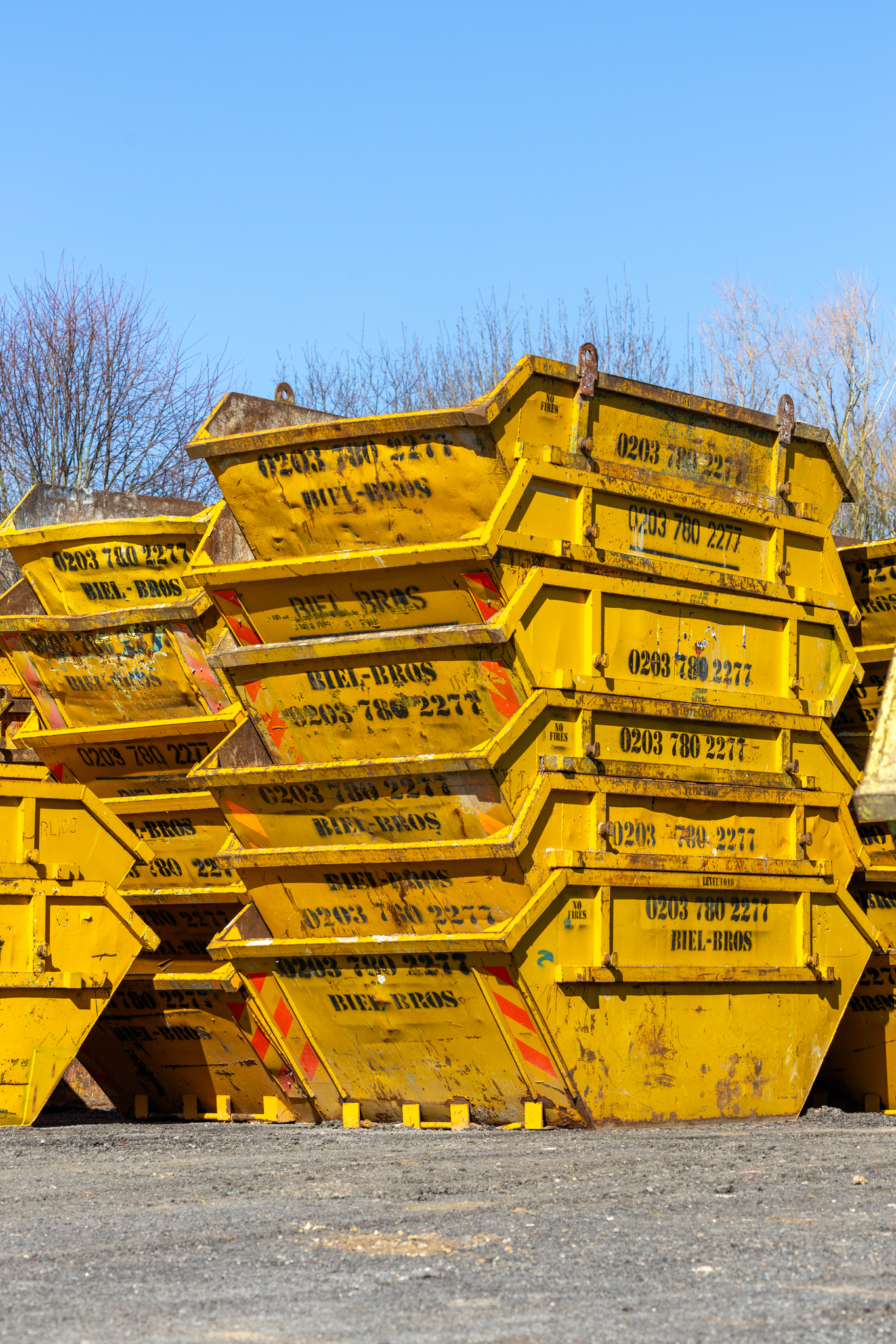 Waste Compare Stacked Skips in different sizes