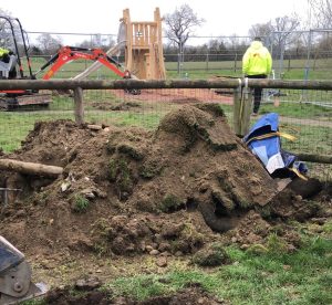 pile of soil to be removed